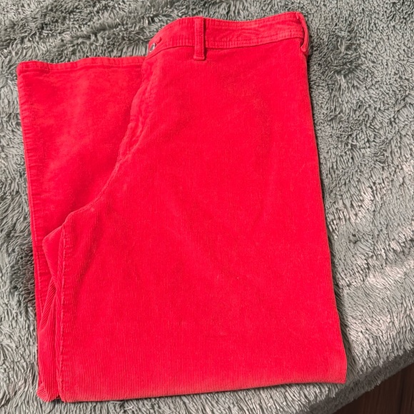 Women’s red high-rise corduroy wide leg ankle jeans from target. Size 14. - Picture 4 of 5